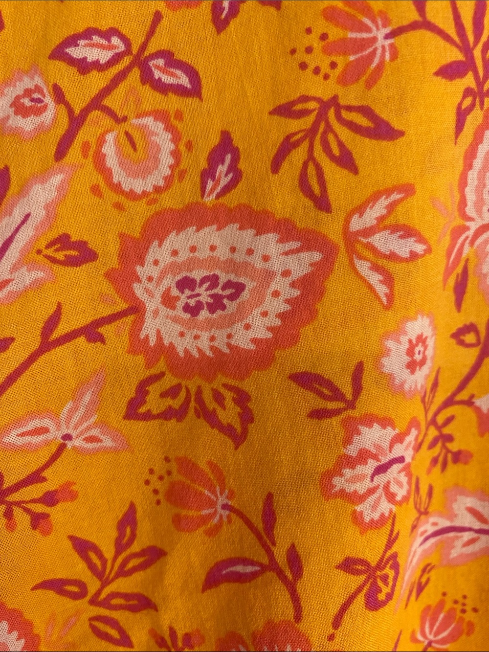 Talbots Plus Floral Button Front Cotton Blouse Botanical Boho Cottagecore 2X - Picture 5 of 10